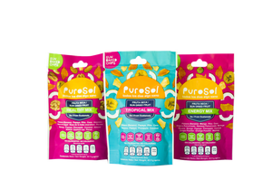 Snack Pack Mix (425 gr.) 10 units per box by PuroSol-healthy snacks sun-dried in Guatemala, dehydrated fruits and herbs for all of your culinary creations