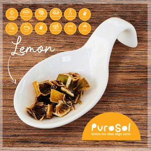 Sun Dried Cubed Lemon by PuroSol (217 gr.)-healthy snacks sun-dried in Guatemala, dehydrated fruits and herbs for all of your culinary creations