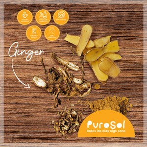 SuperFood Pulverized Sun Dried Ginger (217 gr.)-healthy snacks sun-dried in Guatemala, dehydrated fruits and herbs for all of your culinary creations