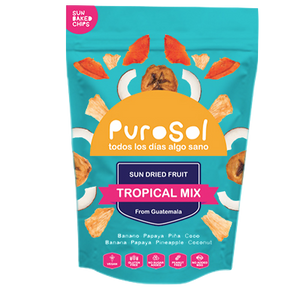 Pallet of Sun Dried Tropical Mix by PuroSol (550 Kgs)-healthy snacks sun-dried in Guatemala, dehydrated fruits and herbs for all of your culinary creations