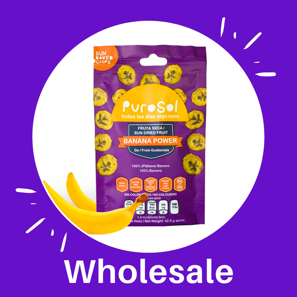 Wholesale Sun Dried Banana Power from PuroSol (Box of 4.56 Kgs)-healthy snacks sun-dried in Guatemala, dehydrated fruits and herbs for all of your culinary creations