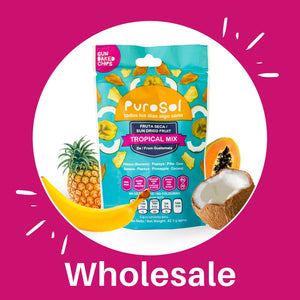 Wholesale Tropical Mix by PuroSol (Box of 4.5 Kgs)-healthy snacks sun-dried in Guatemala, dehydrated fruits and herbs for all of your culinary creations